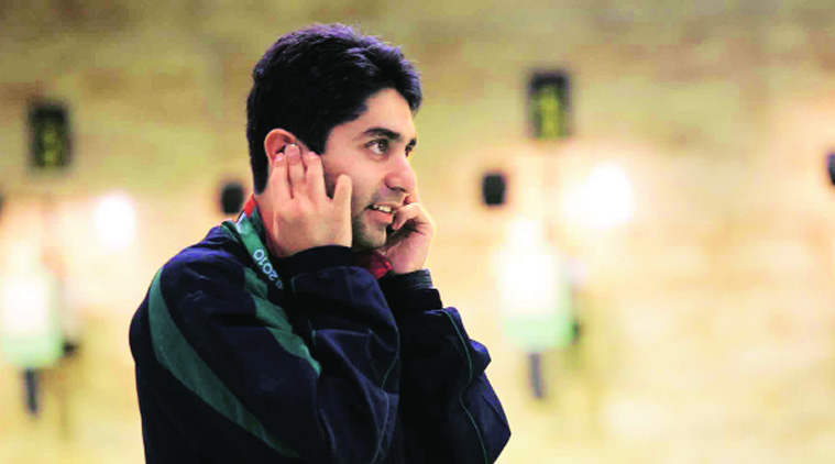 Abhinav Bindra Holding His Ears