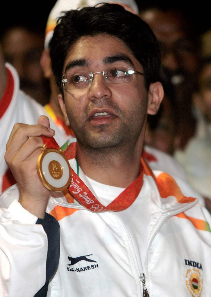 Abhinav Bindra With His Medal