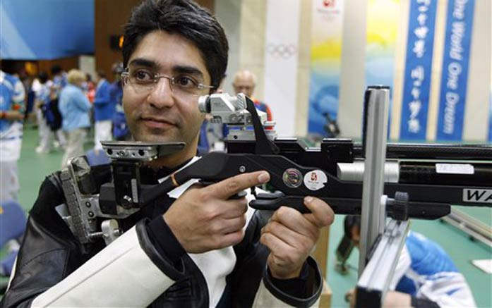 Abhinav With His Shooting Rifle