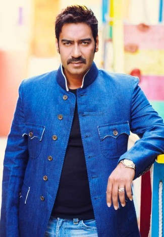 Ajay Devgan Wearing Blue Coat