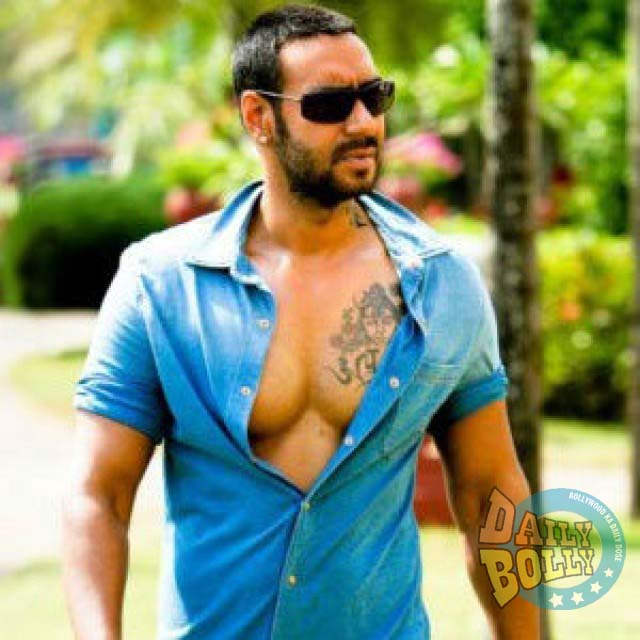Ajay Devgan Wearing Blue Shirt