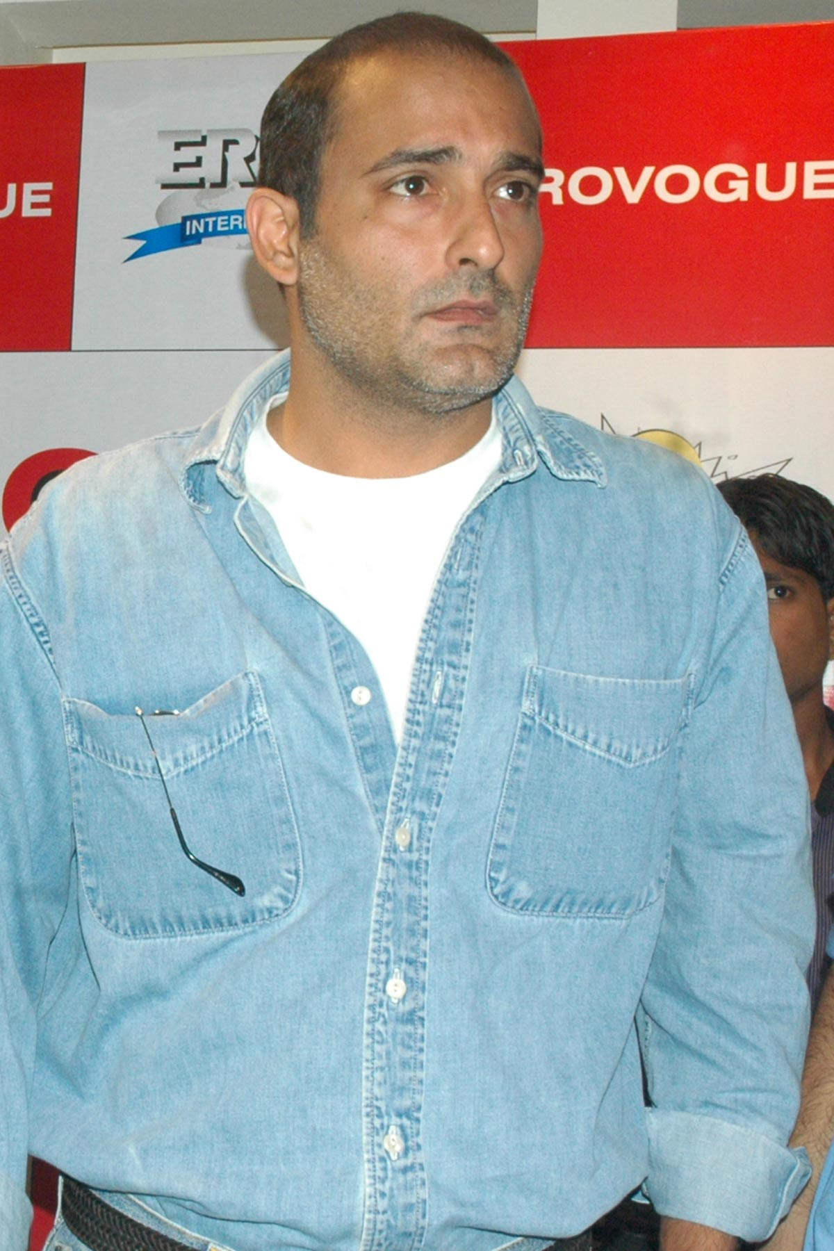 Akshaye Khanna Wearing Blue Shirt