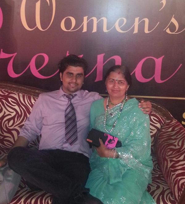 Aman Trikha With His Mother