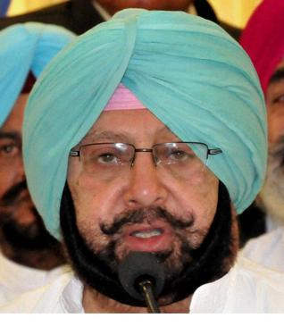 Politician Amarinder Singh Closeup