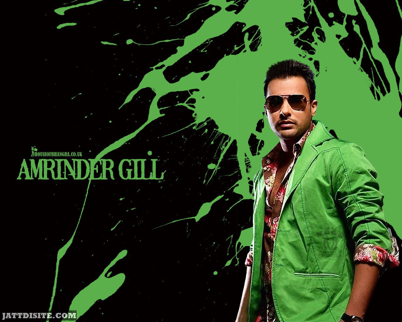 Amrinder Gill Wearing Green Jacket