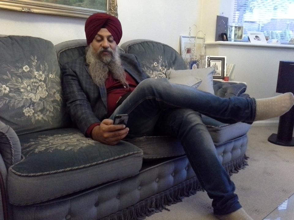 Amritpal Singh Billa Sitting On Sofa