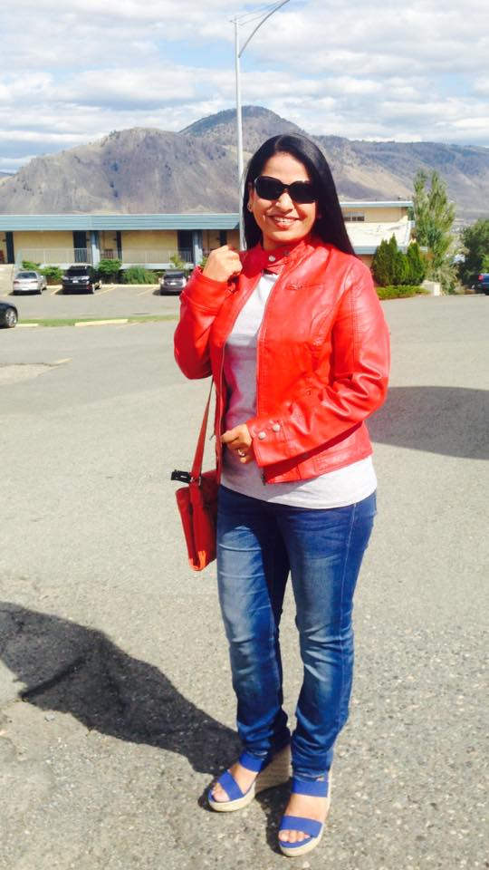 Anita Shabdeesh Wearing Red Jacket