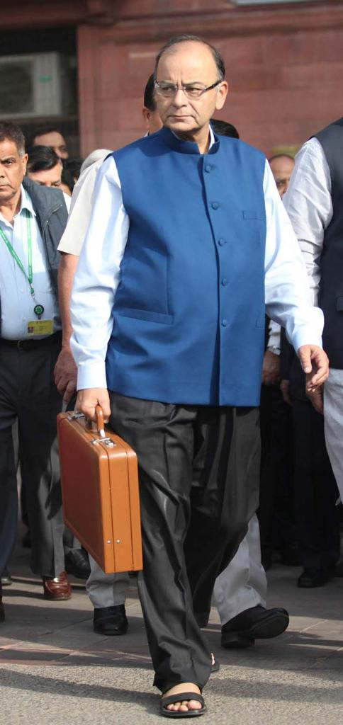 Arun Jaitley Holding Suitcase