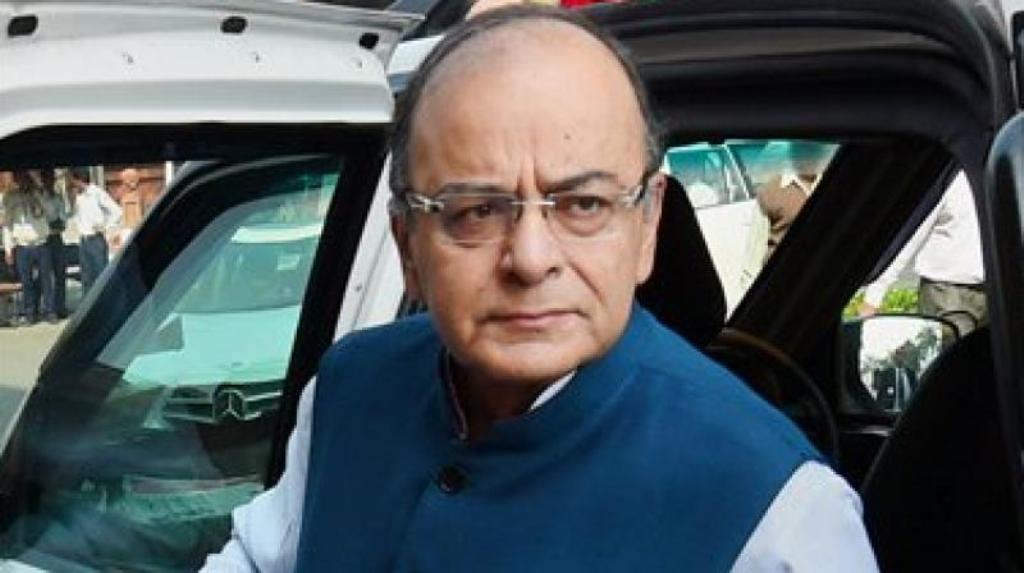 Finance Minister Arun Jaitley During The Ongoing Budget At Parliament House In New Delhi