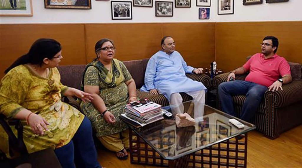 Finance Minister Arun Jaitley Is Seen Along With His Family