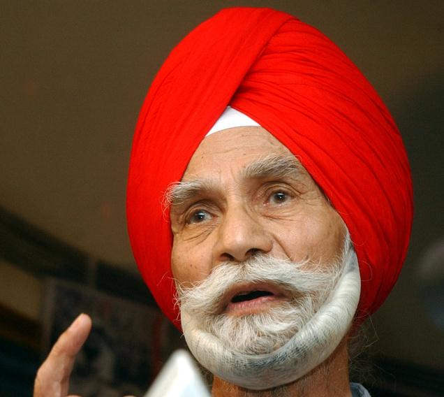 Balbir Singh, Sr Wearing Red Turban