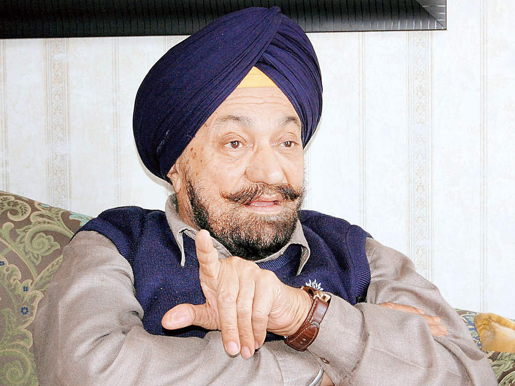 Balwant Singh Ramoowalia Wearing Blue Turban