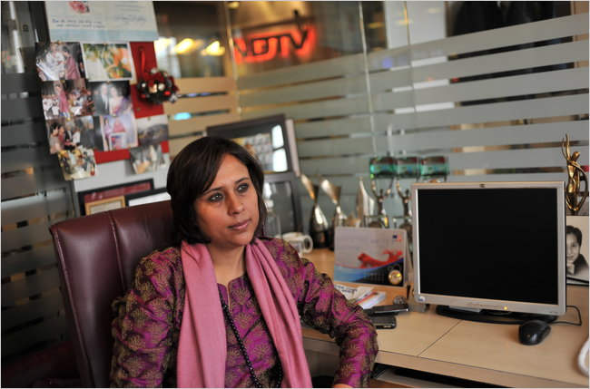 Barkha Dutt In Her Office