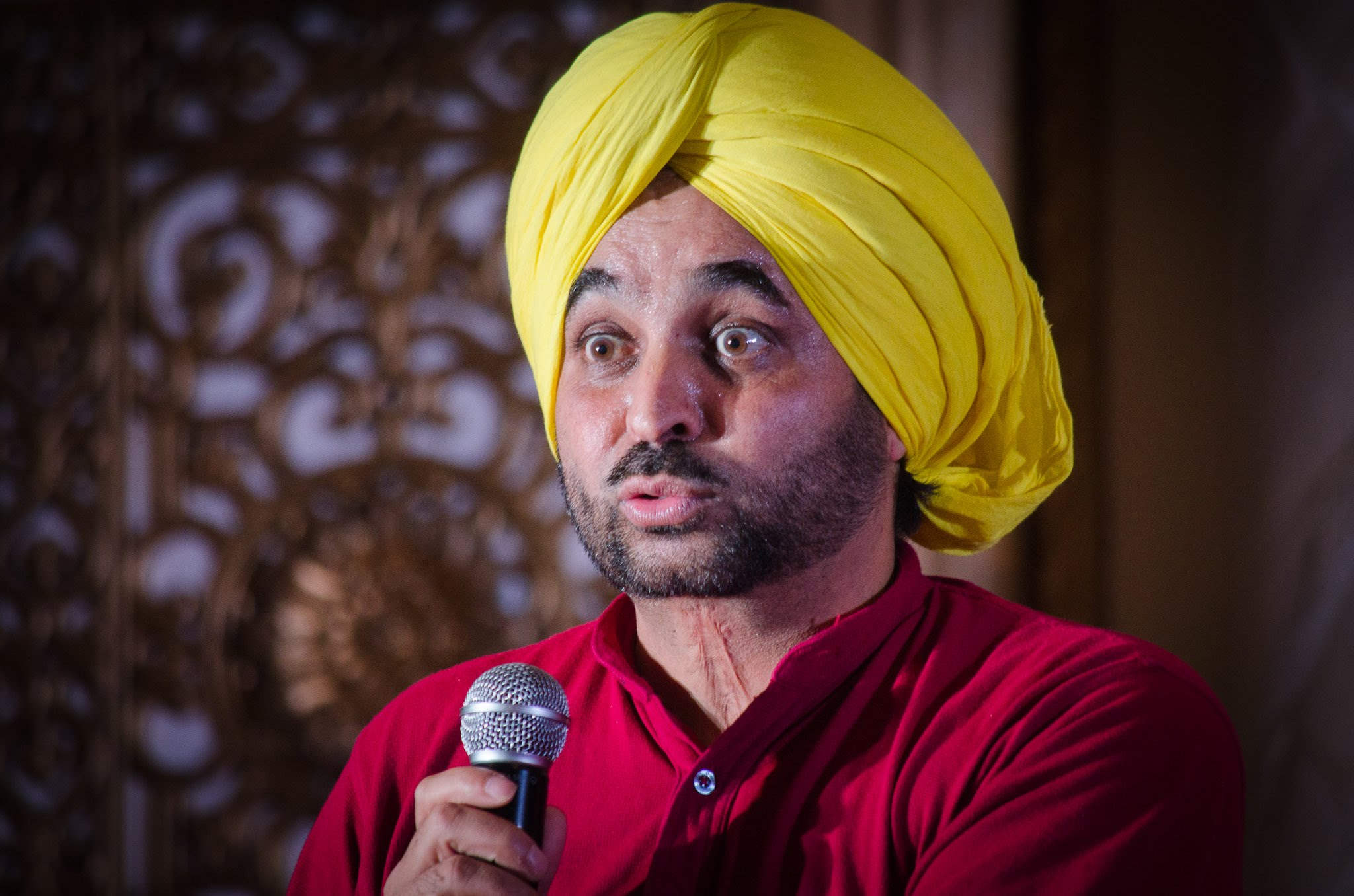 Bhagwant Mann In Yellow Turban