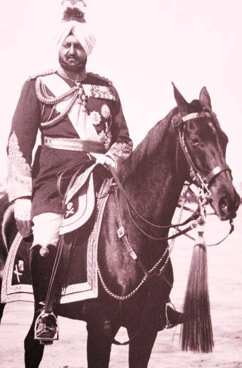 Maharaja Bhupinder Singh On Horse