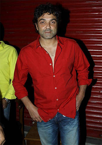 Bobby Deol In Red Shirt