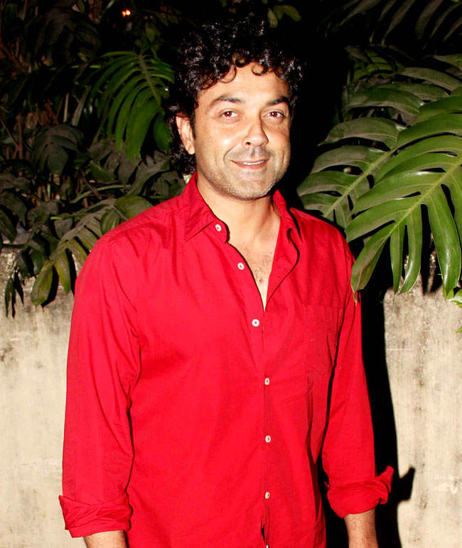 Bobby Deol Wearing Red Shirt