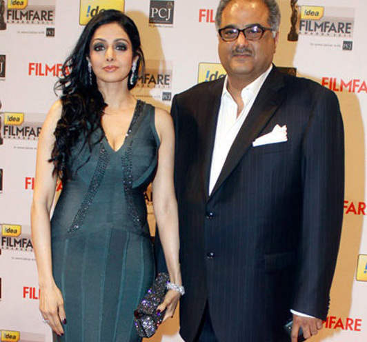 Boney Kapoor With His Wife Shridevi