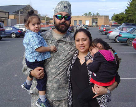 Captain Tejdeep Singh Rattan And His Family