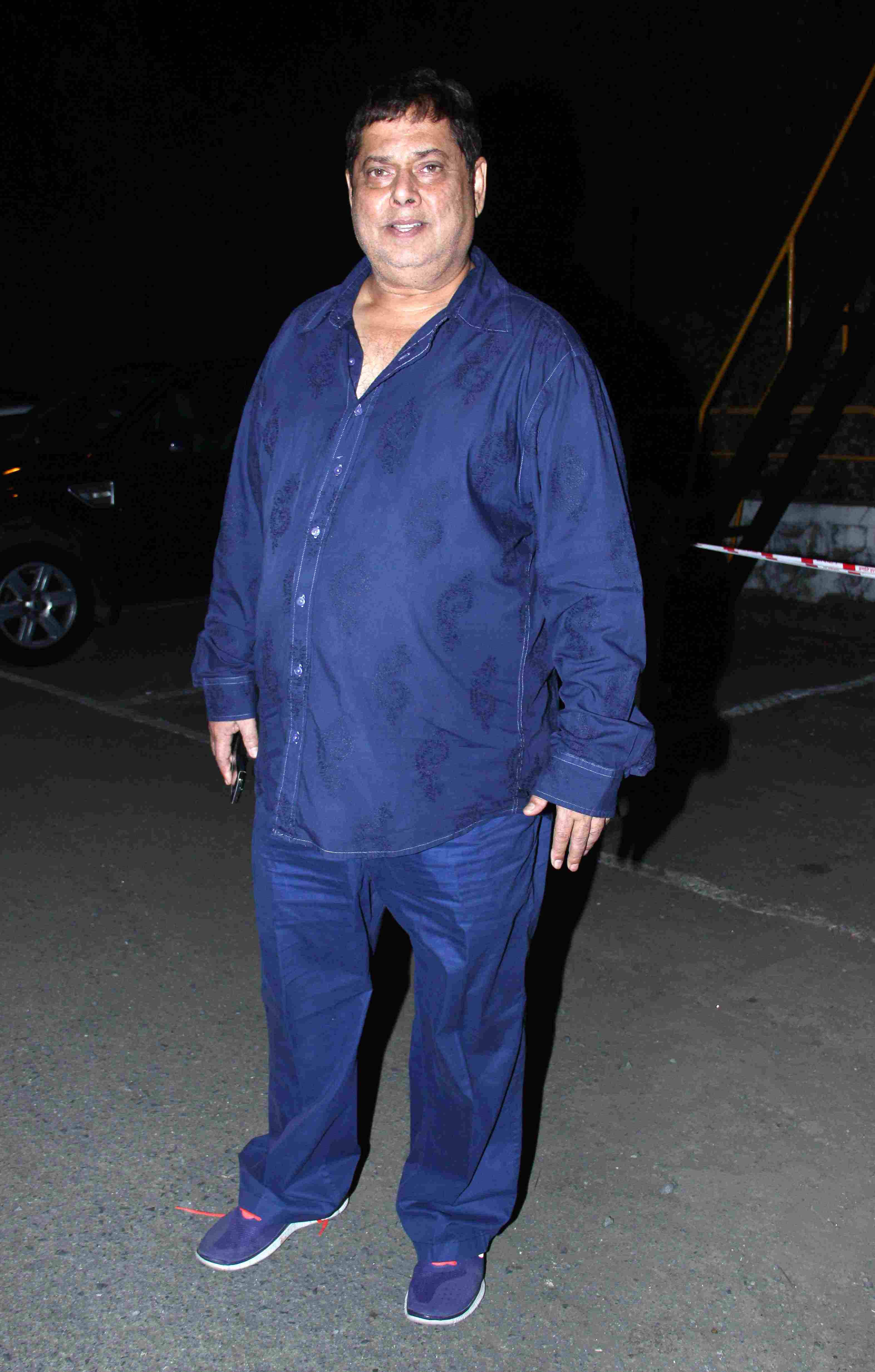 David Dhawan In Blue Outfit