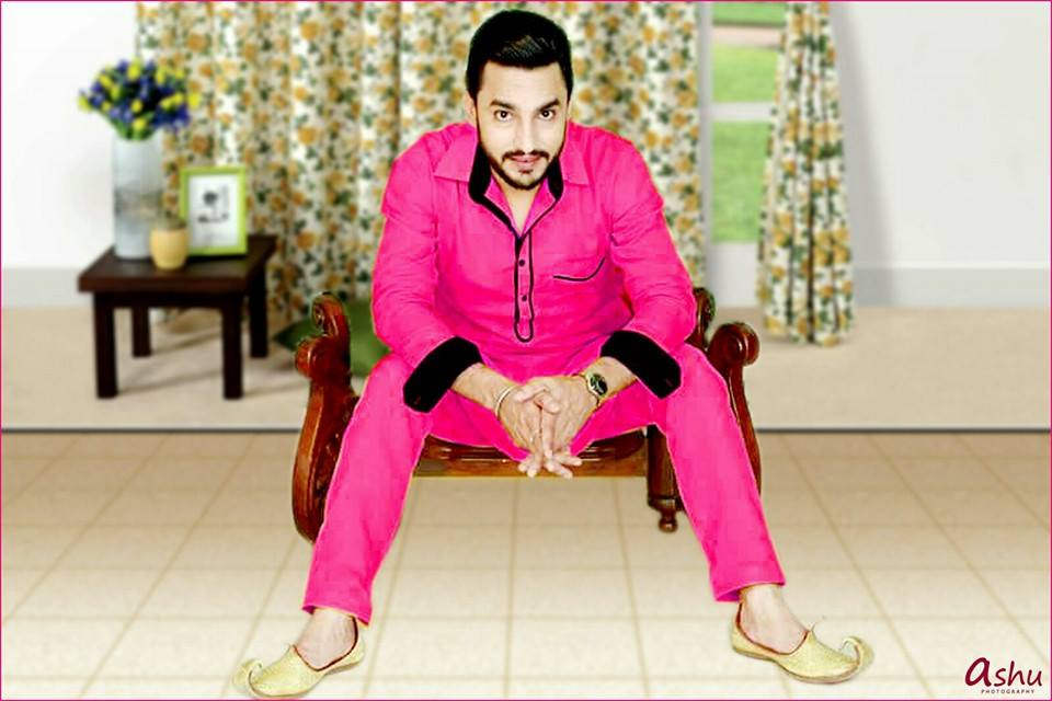 Deep Dhillon In Pink Kurta Pajama