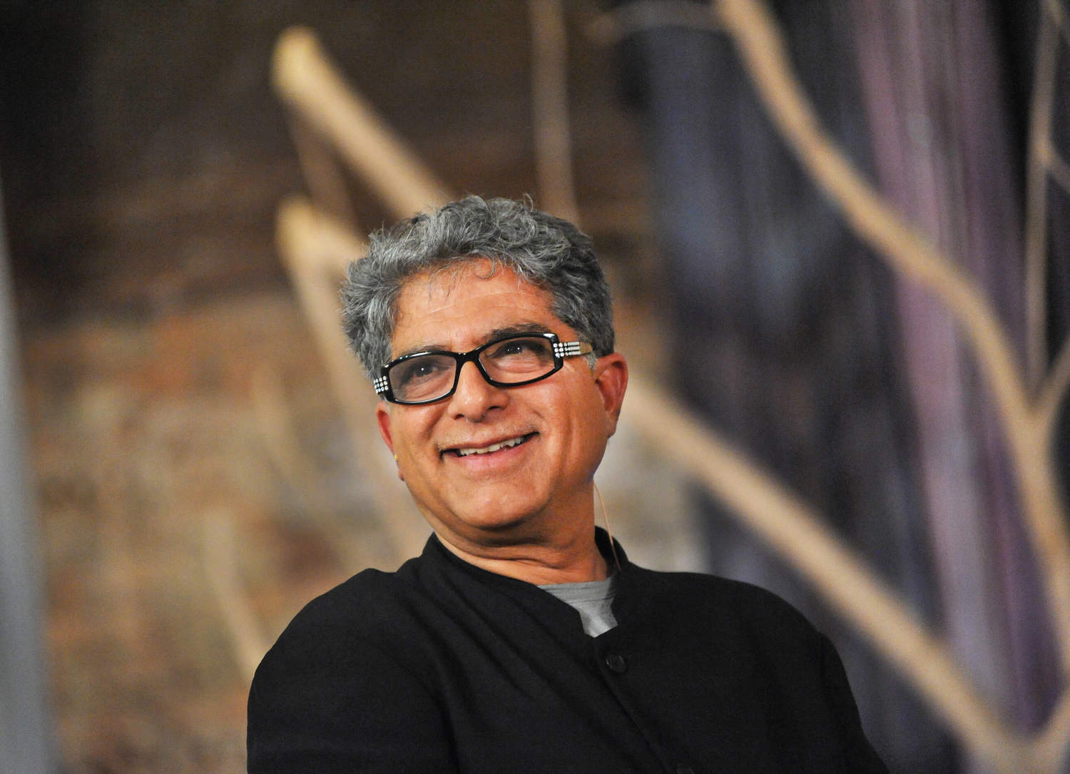Author Deepak Chopra Smiling