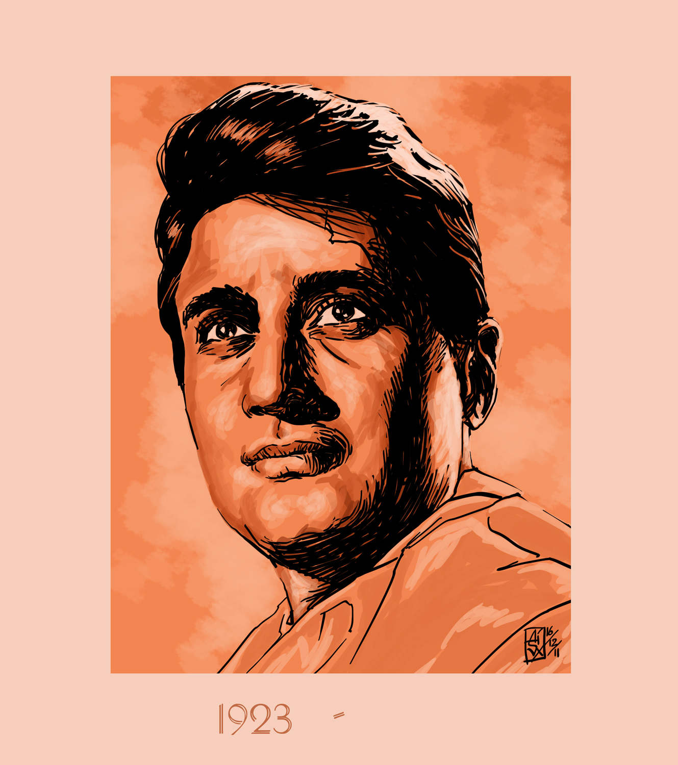 Drawing Of Dev Anand