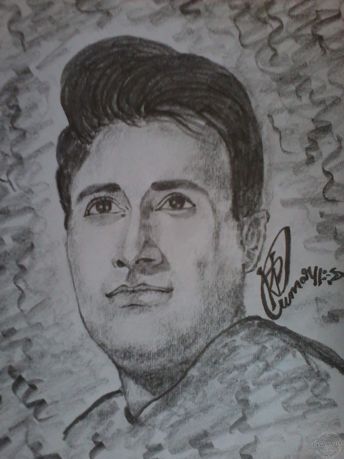 Pencil Sketch Of Dev Anand