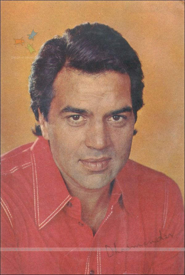 Dharmendra In Red Shirt