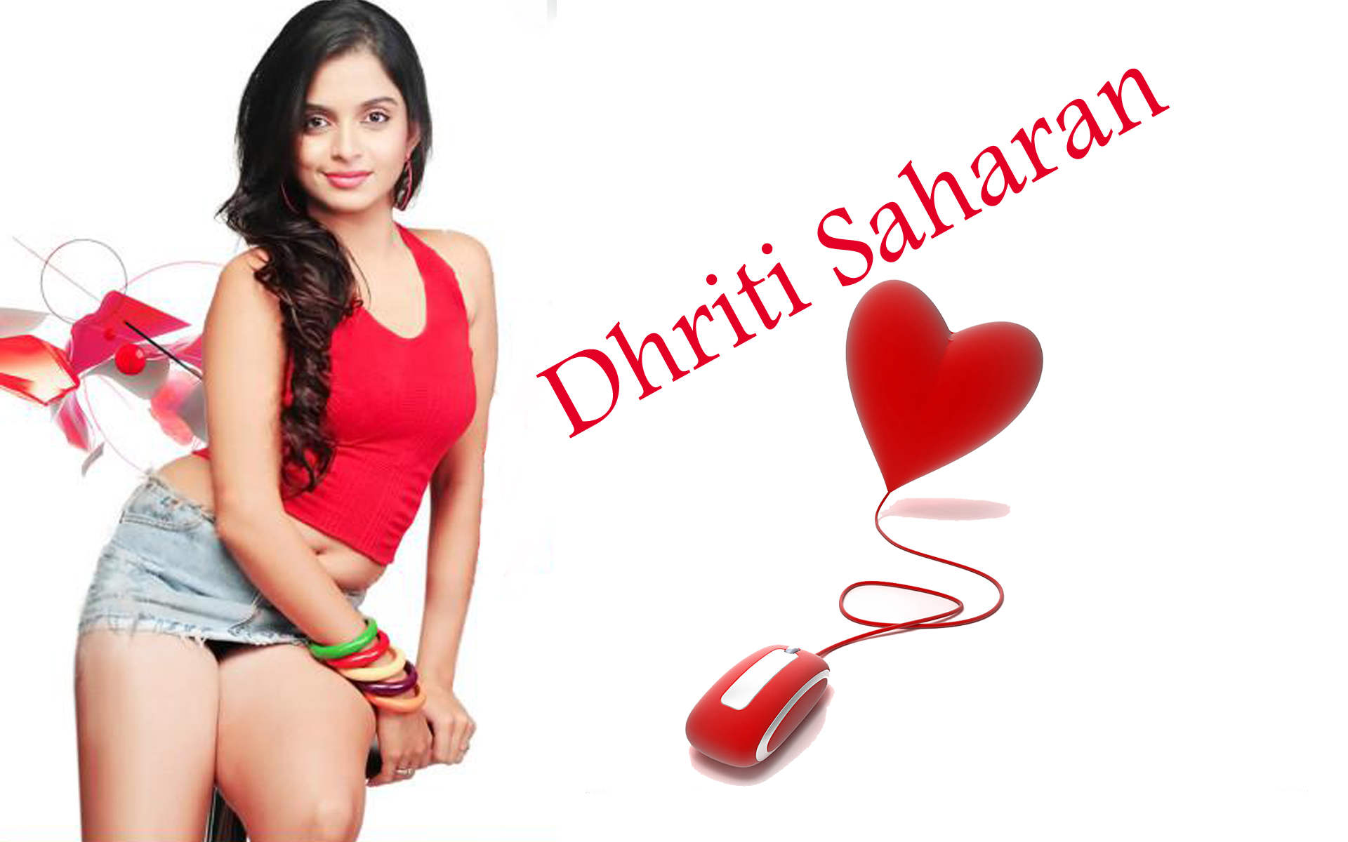 Dhriti Saharan In Red Short Dress