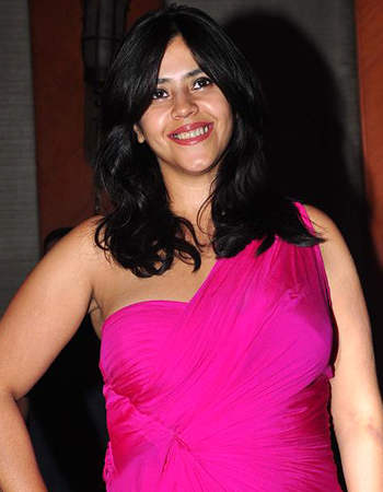 Ekta Kapoor Looking Hot In Magenta Dress
