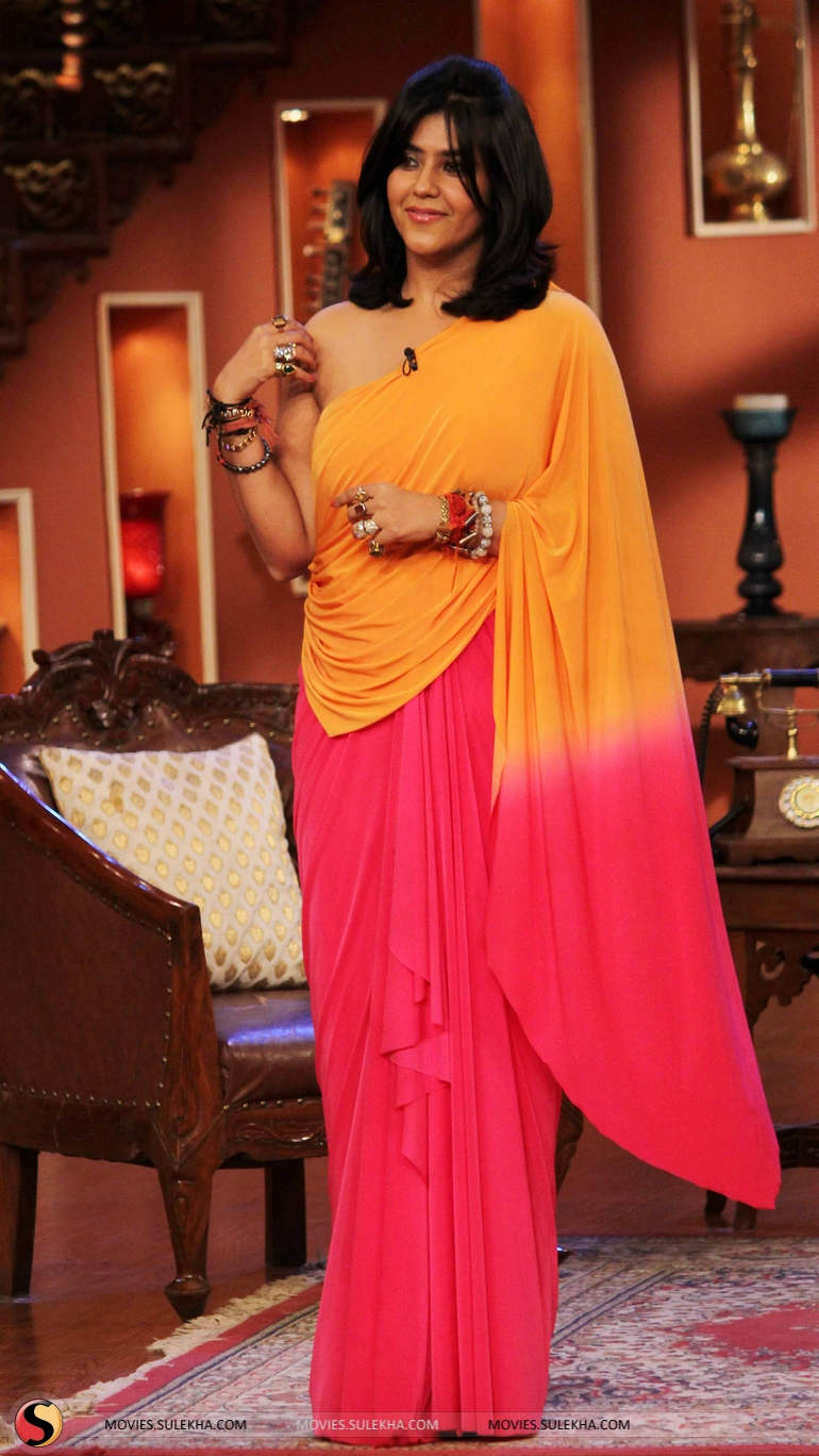 Ekta Kapoor Wearing Colourful Dress