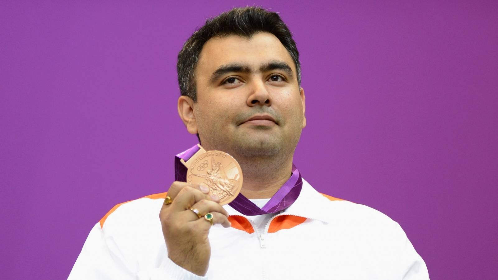 Gagan Narang Showing Gold Medal