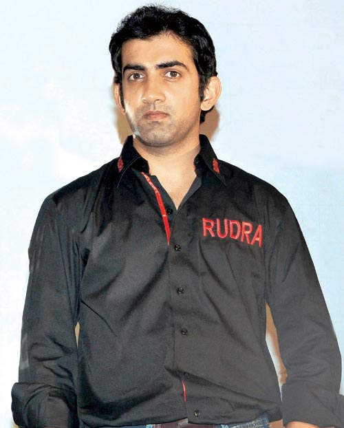 Gautam Gambhir Wearing Black Shirt