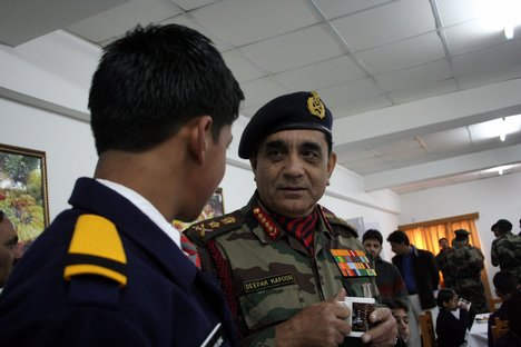 General Deepak Kapoor Holding Cup