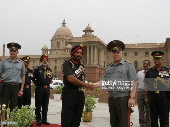 General Joginder Jaswant Singh, Chief Of Army Staff Shakes Hand