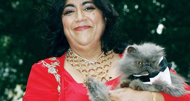 Gurinder Chadha With Cat