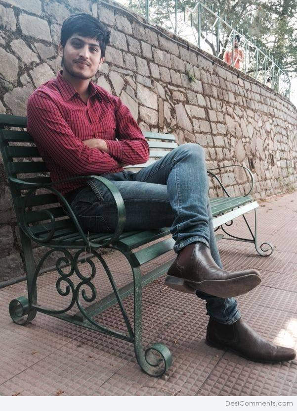 Gurnam Bhullar Sitting On Bench