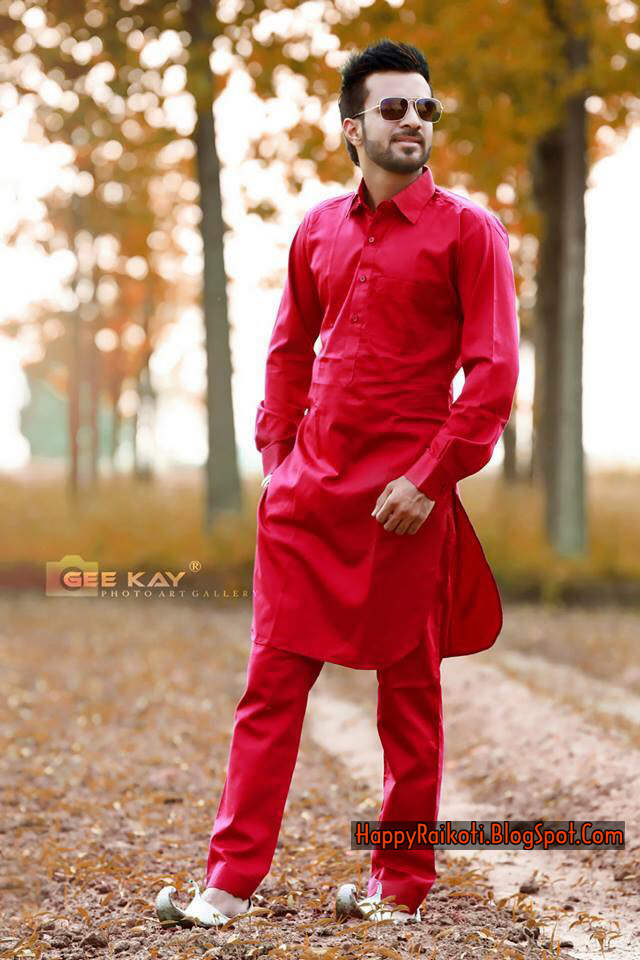 Happy Raikoti Wearing Red Kurta Pajama