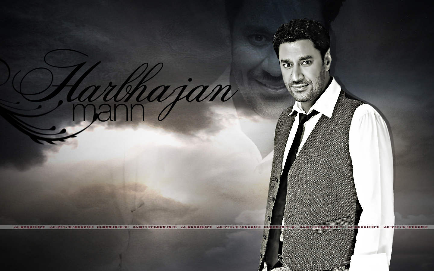 Black And White Picture Of Harbhajan Mann