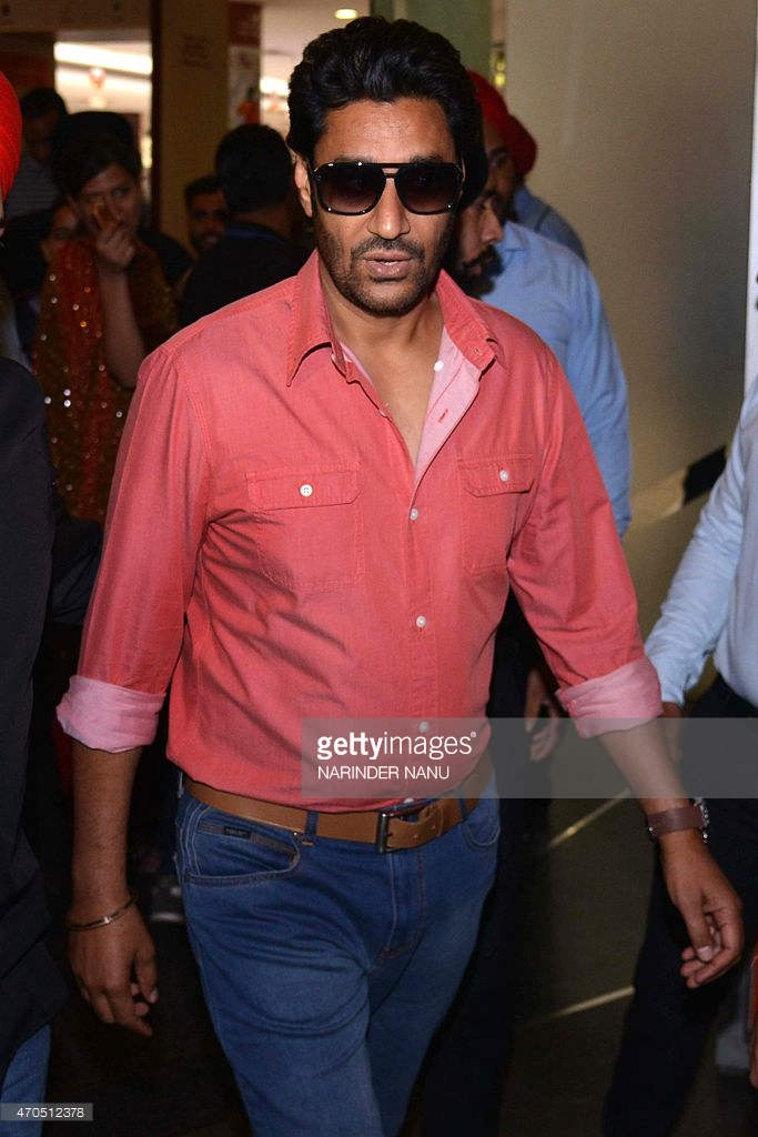 Harbhajan Mann Wearing Pink Shirt