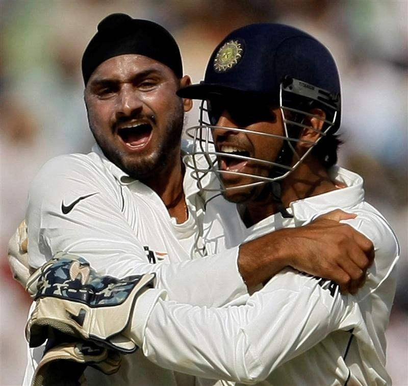 Indian Player Harbhajan Singh Picture With Dhoni