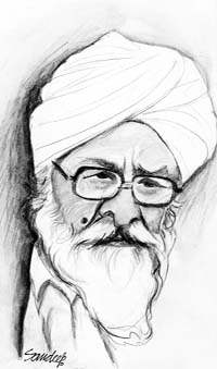Pencil Sketch Of Harkishan Singh Surjeet