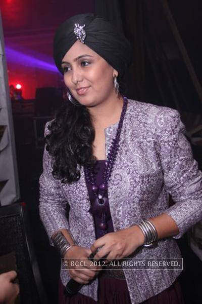 Harshdeep Kaur Wearing Purple Coat