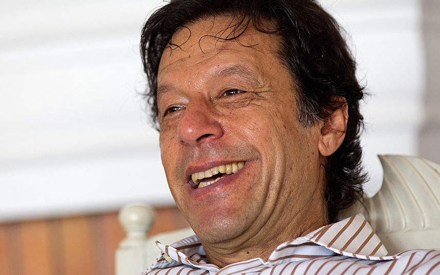 Laughing Photo Of Imran Khan