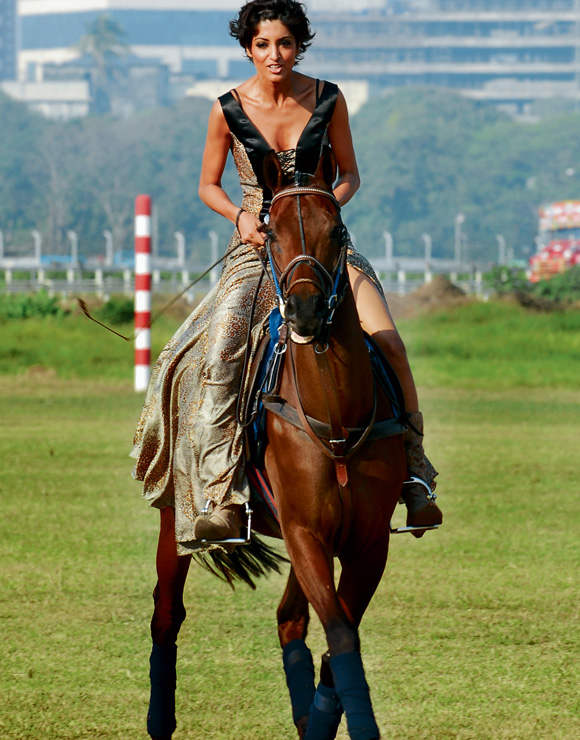 Actress  Jesse Randhawa Riding On Horse