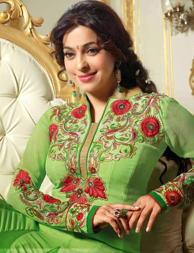 Juhi Chawla In Green Dress