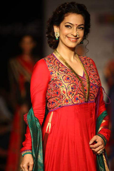 Juhi Chawla Wearing Attractive Dress