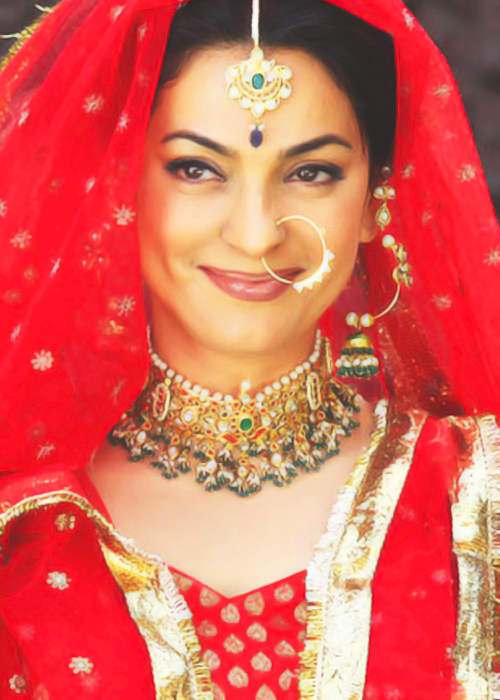 Juhi Chawla Wearing Wedding Dress
