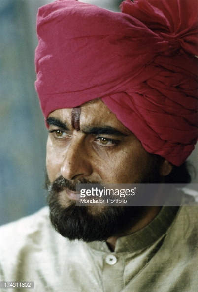Kabir Bedi Wearing Red Turban